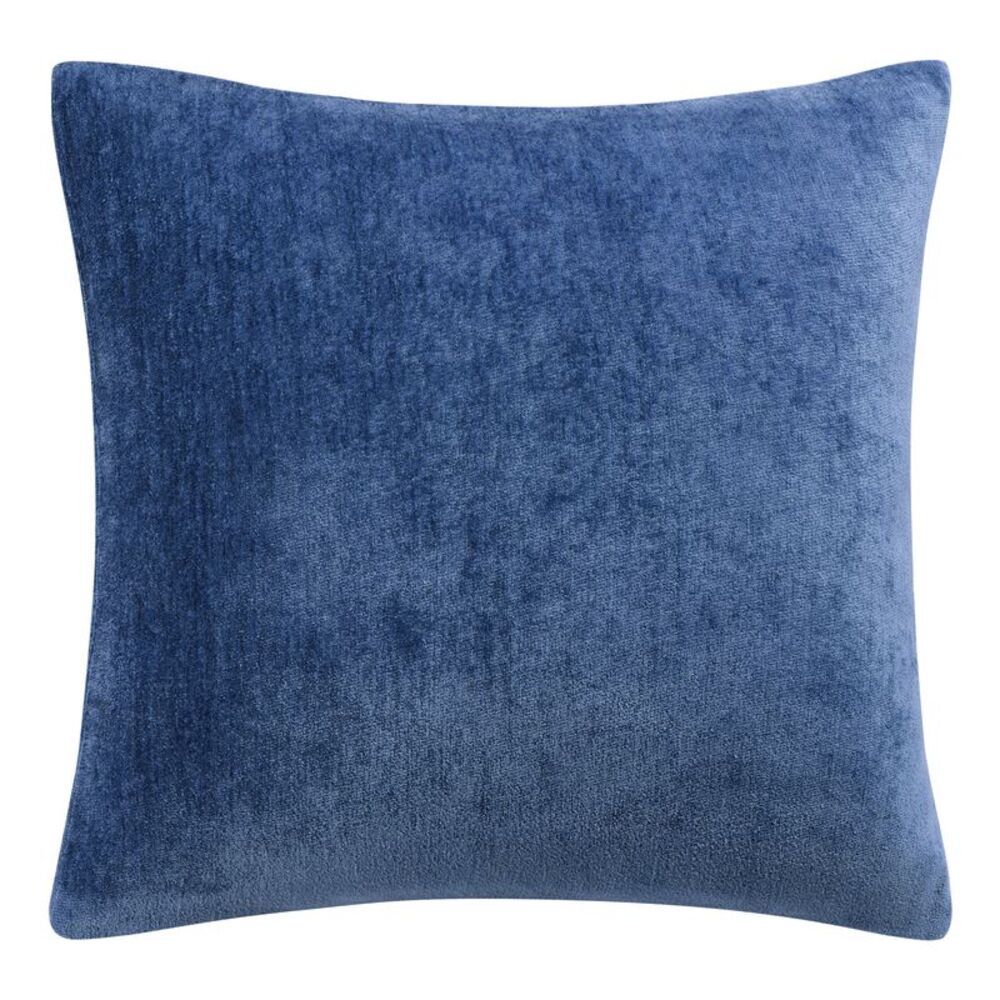 Chenille Throw Pillow Covers Cushion Water Repellent 20"x20" Navy Blue